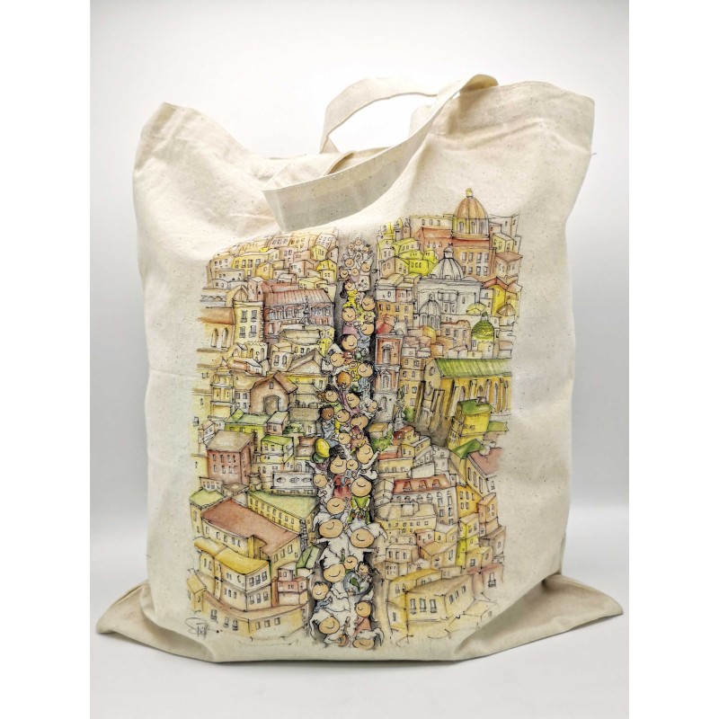 Shopping bag stampata <i>Spacca Napoli</i>
